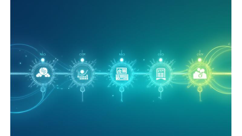 Graphical timeline showing the stages of festival production from concept to review, with circular icons for each phase.